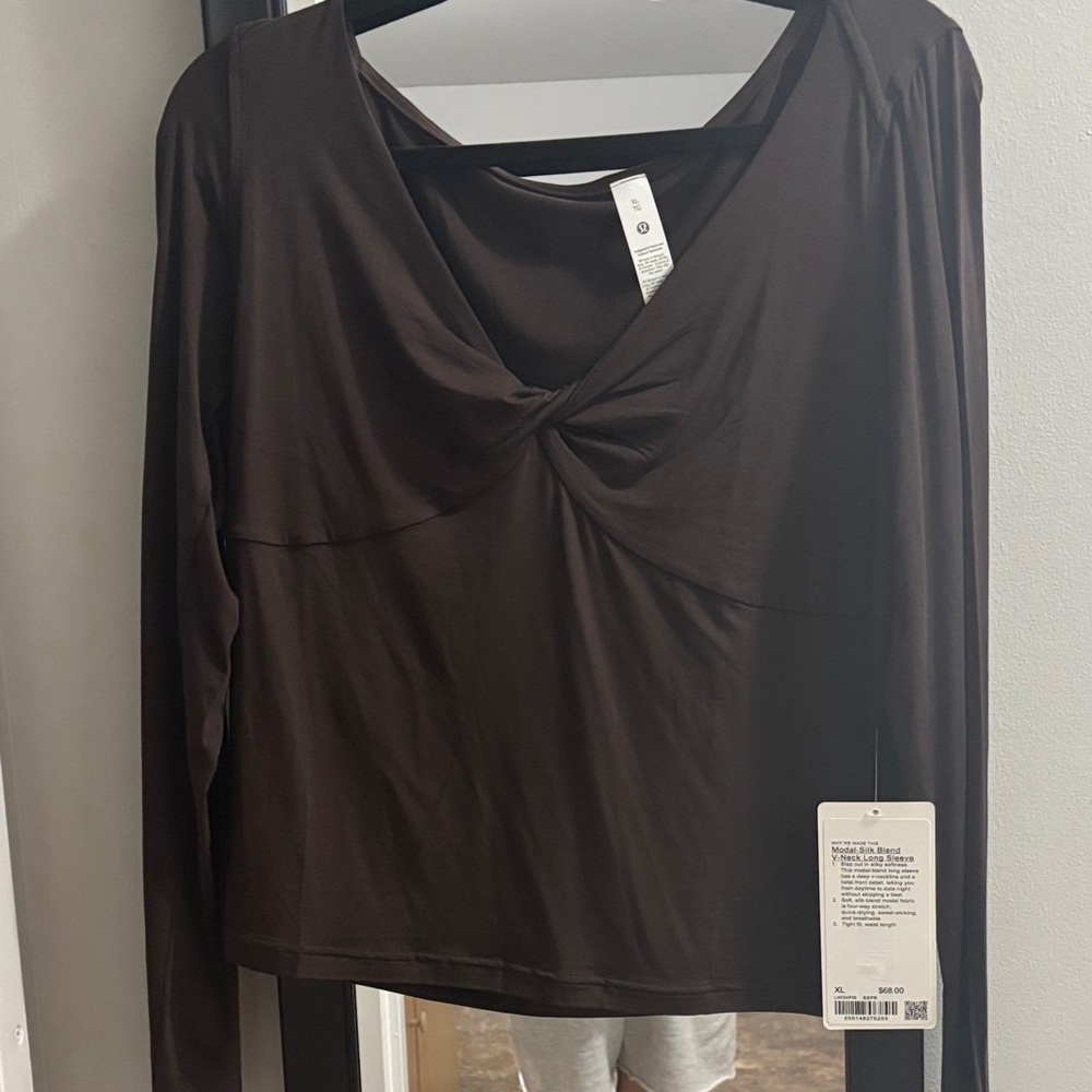 Chocolate Brown Long Sleeve Top